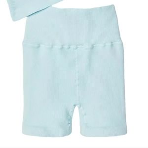 Nwot! Free People movement happiness runs bike short in light sky